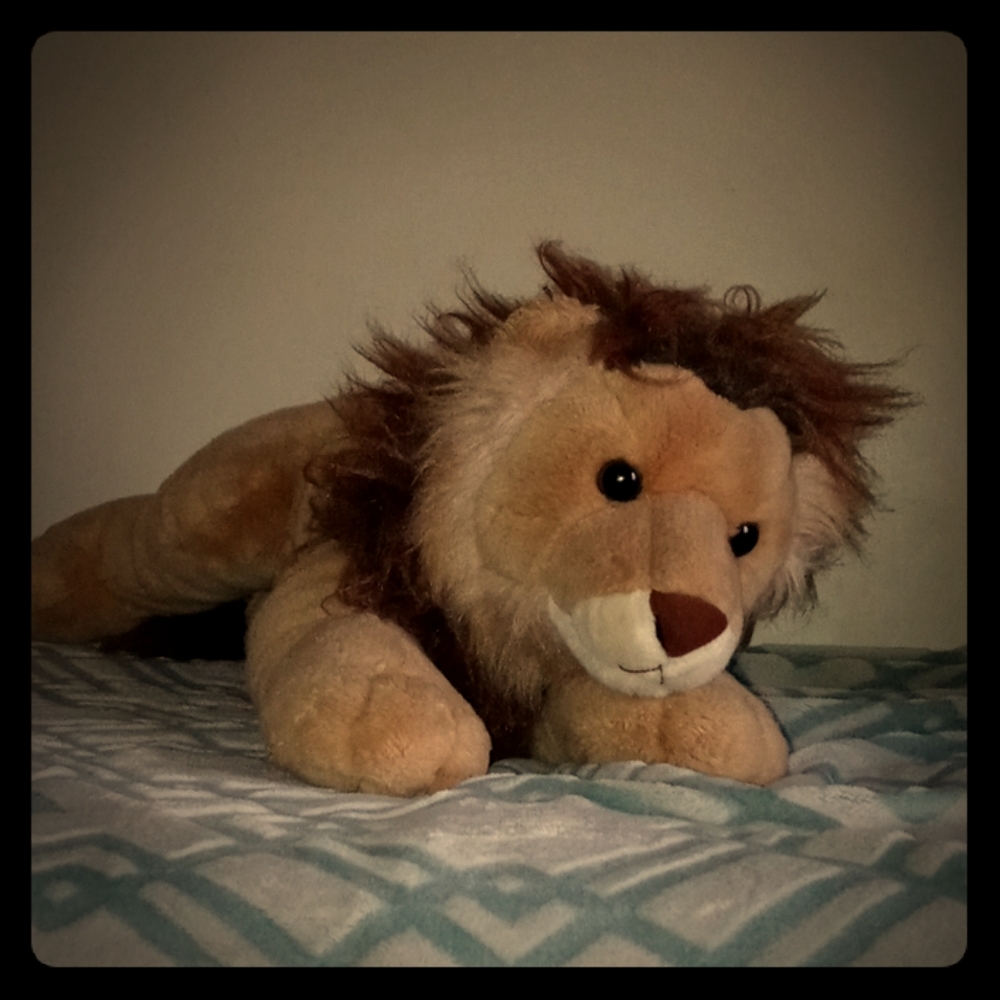 a stuffed lion